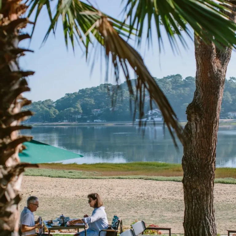 Vue sur le lac d'Hossegor depuis Les Hortensias du Lac