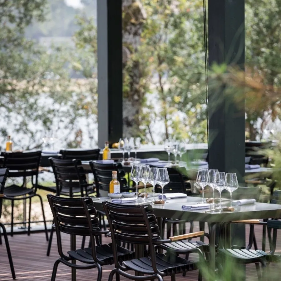 Terrasse du restaurant gastronomique des Hortensias du Lac